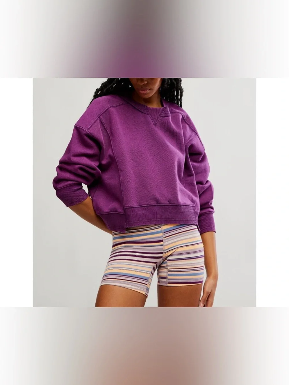 NWOT Free People FP Movement Intercept Pullover - Champion Purple - Small